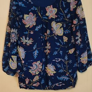 Greenpoint, EU 36, Blue floral blouse